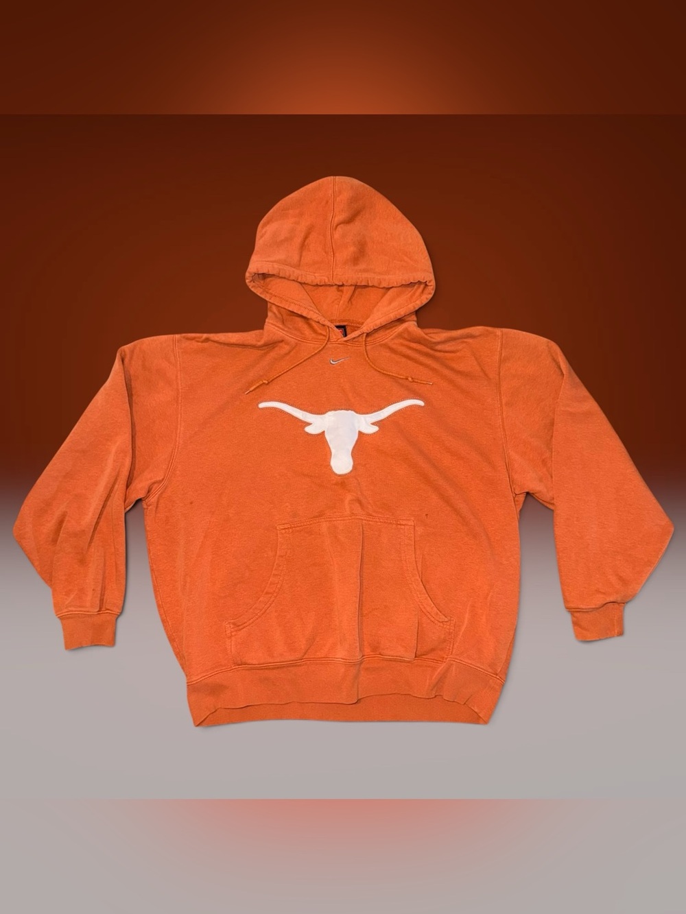 Vintage Y2K Nike Team Center Swoosh Texas Longhorns Hoodie Sweatshirt (Large)